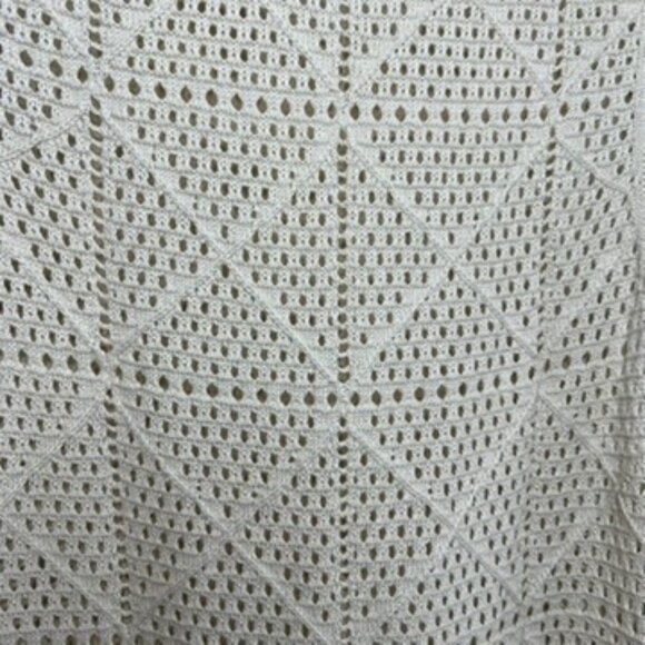 Abercrombie & Fitch Cream Crochet Knit Mini Dress Swim Cover, Size Medium - Picture 8 of 8
